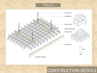 CONSTRUCTION DETAILS
OPEN CELL
 