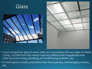 False ceiling materials | PPTX