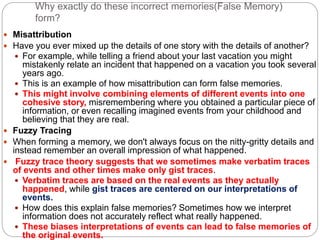 false memory examples