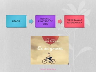 Adriana Y. Sánchez Suárez 
GRACIA 
RECURSO 
ILIMITADO DE 
DIOS 
NO ES IGUAL A 
MISERICORDIA 
 