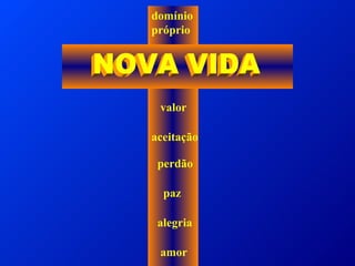 amor alegria paz perdão aceitação valor NOVA VIDA domínio próprio 
