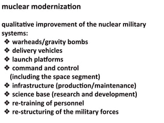 Nuclear weapons modernization and global security | PDF