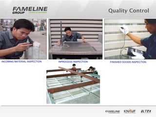 Quality Control
INCOMING MATERIAL INSPECTION INPROCESS INSPECTION FINISHED GOODS INSPECTION
 