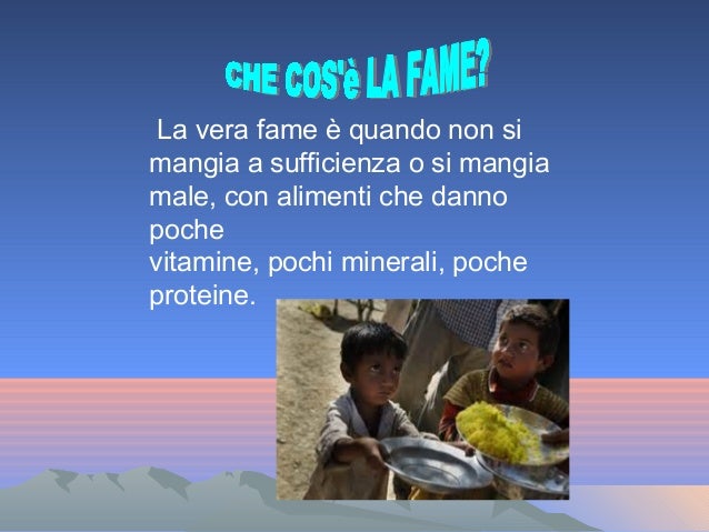 Fame nel mondo