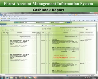CashBook Report  Forest Account Management Information System  