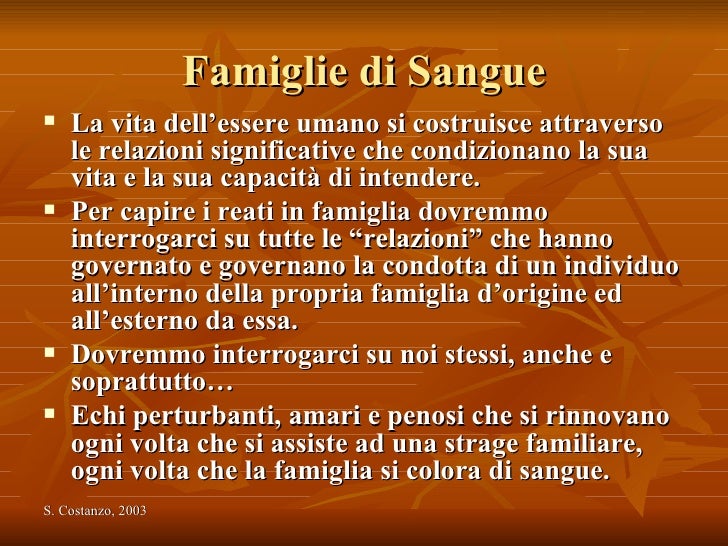 Famiglie Di Sangue
