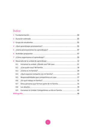 UNIDAD DE APRENDIZAJE Aula de 3 años de Educación Inicial MI FAMILIA-II ...