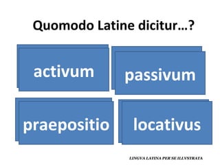 activo activum pasivo passivum preposición praepositio locativo locativus 
