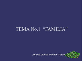Aburto Quiroz Demian Sinue
TEMA No.1 “FAMILIA”
 