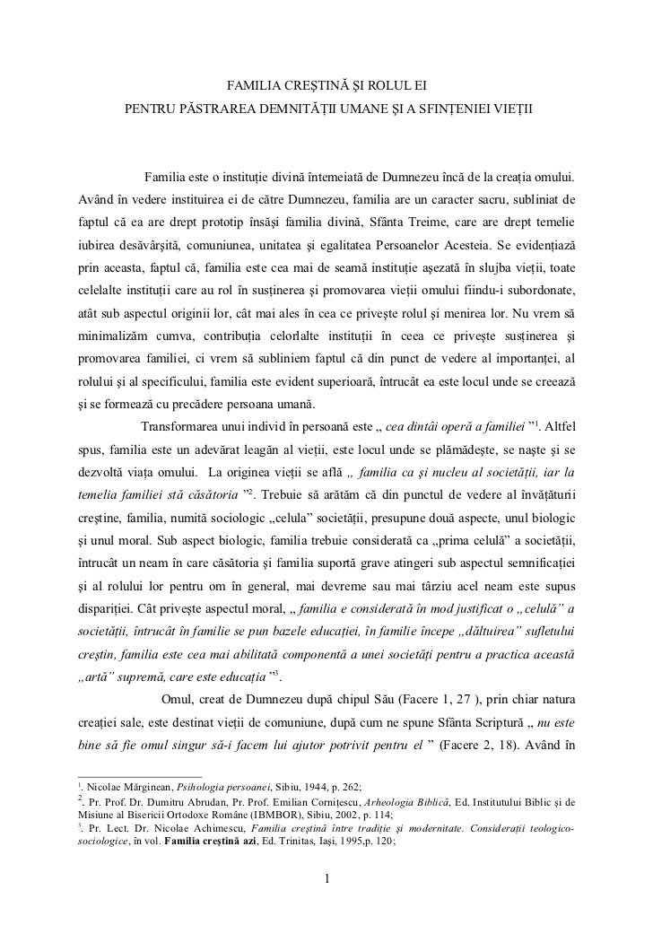 Rolul familiei referat