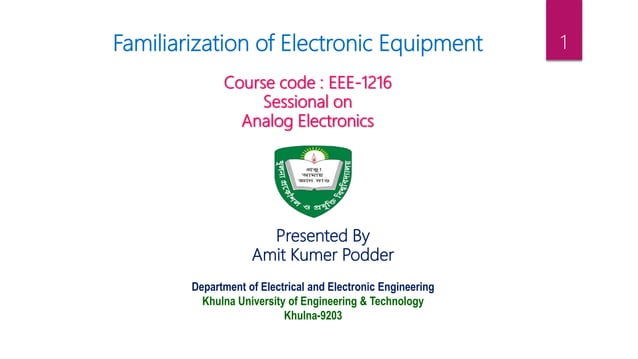 Familiarization of electronic equipment | PPTX | Consumer Electronics ...