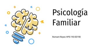 Psicología
Familiar
Romarit Reyes HPS-193-00198
 