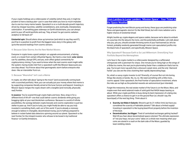 Spacetech Market Overview: A Rapidly Expanding Frontier | PDF