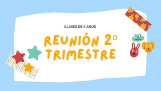 REUNIÓN 2º

TRIMESTRE


CLASES DE 4 AÑOS
 