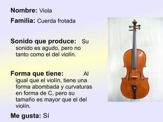 Familias de instrumentos musicales