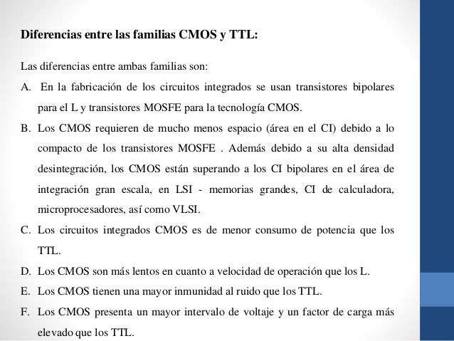 Diferencia entre ttl y cmos pdf
