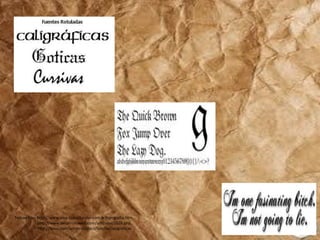 Tomado de: http://www.sma-capacitacion.com.ar/tipografia.htm,
           http://www.desarrolloweb.com/articulos/1626.php,
           http://issuu.com/annymal/docs/familiastipograficas
 