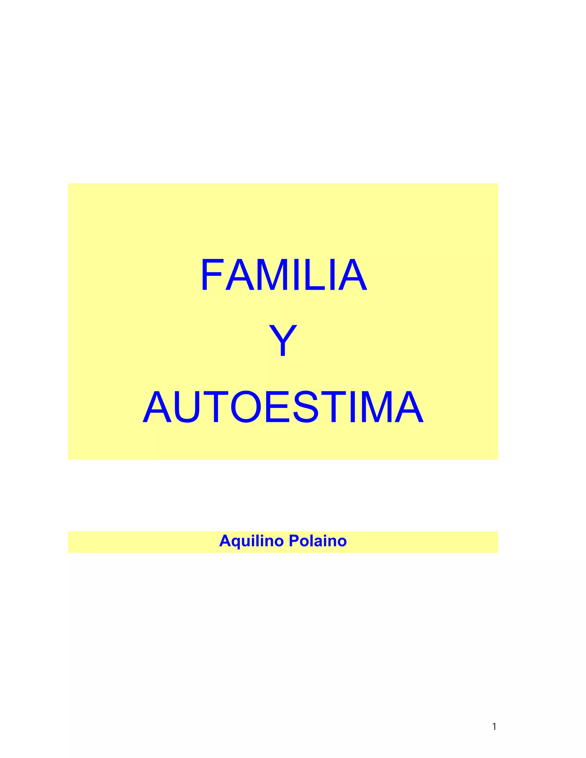 Familia Y Autoestima Aquilino Pdf