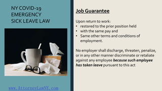 Job Guarantee
Upon return to work:
• restored to the prior position held
• with the same pay and
• Same other terms and co...
