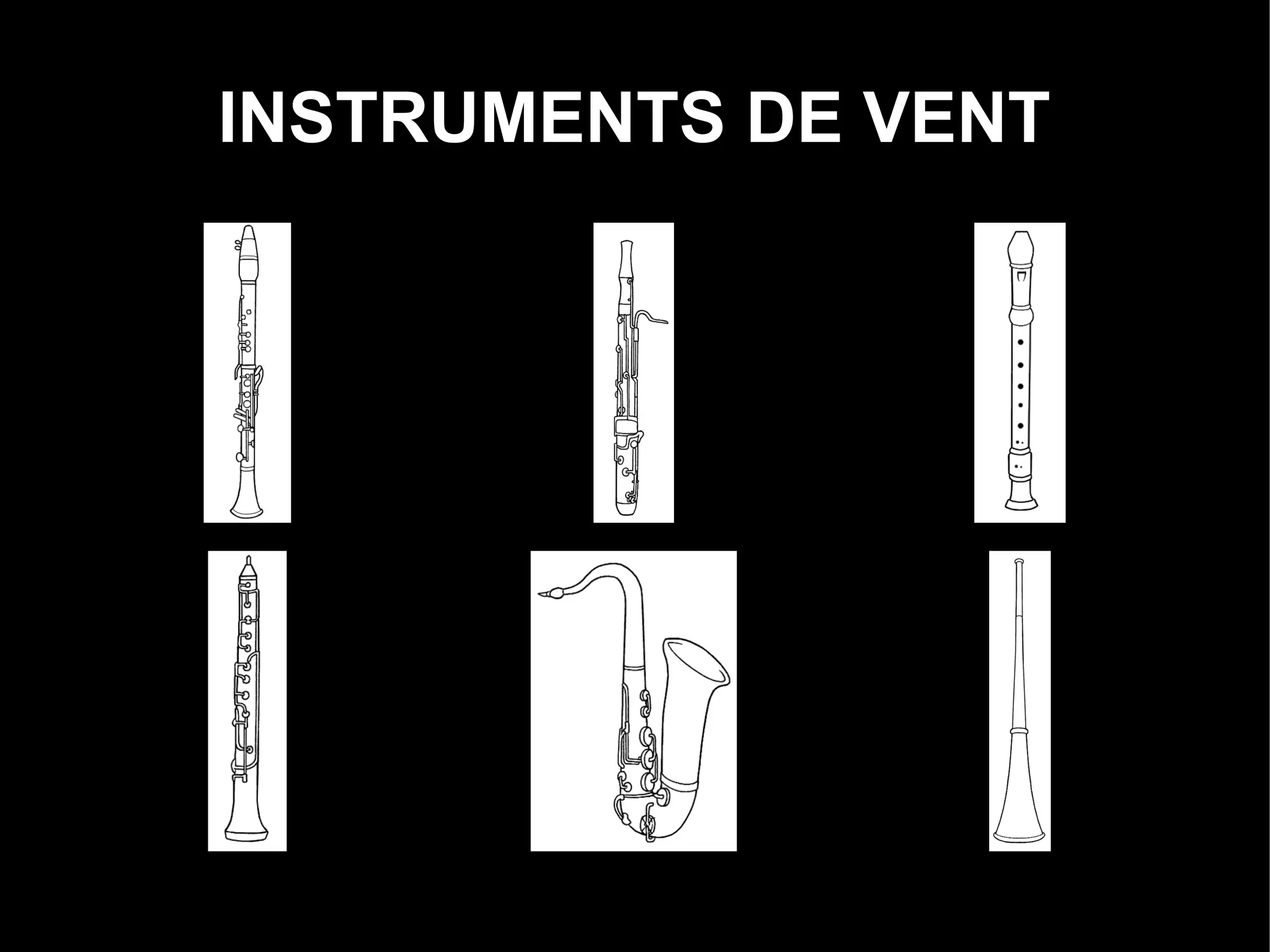 INSTRUMENTS DE VENT
 