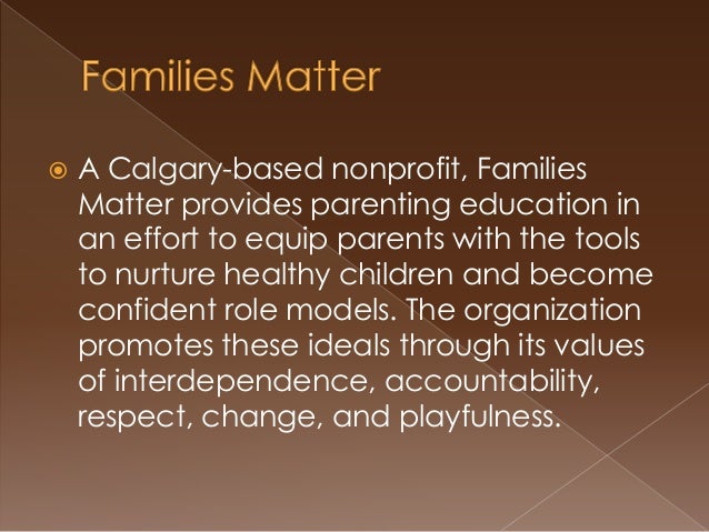 Families Matter of Calgary, Canada, Hosts Parenting Classes
