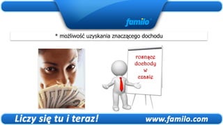 * możliwość uzyskania znaczącego dochodu


                             rosnące
                             dochody
                                w
                              czasie
 