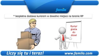* bezpłatna dostawa kurierem w dowolne miejsce na terenie RP



                                                Kurier
                                                gratis
                                                 do
                                                drzwi
 