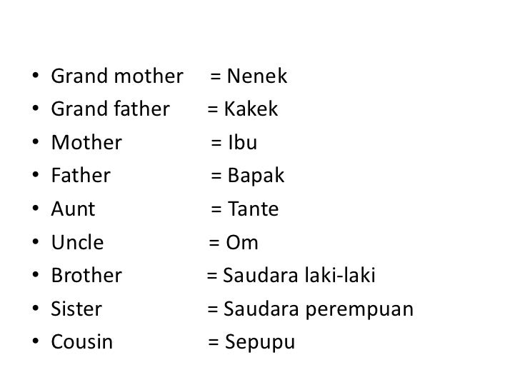 Sepupu Laki Laki Dalam Bahasa Inggris Bahasa Inggrisnya Kakak