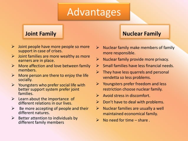 Joint Family And Nuclear Family .. | PPTX | Parenting | Family and ...