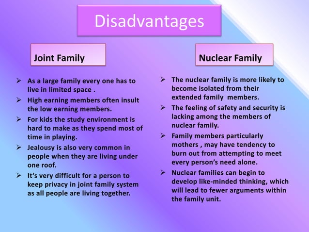 Joint Family And Nuclear Family .. | PPTX | Parenting | Family and ...