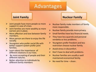 essay on nuclear family vs joint family