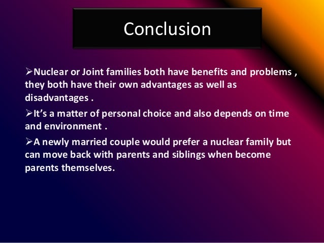 Essay about joint family and nuclear family
