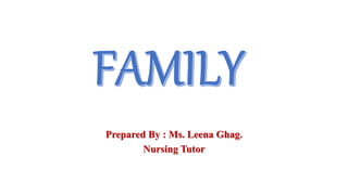 Prepared By : Ms. Leena Ghag.
Nursing Tutor
 