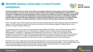 Family-friendly practices at Finnish workplaces, results | PPTX