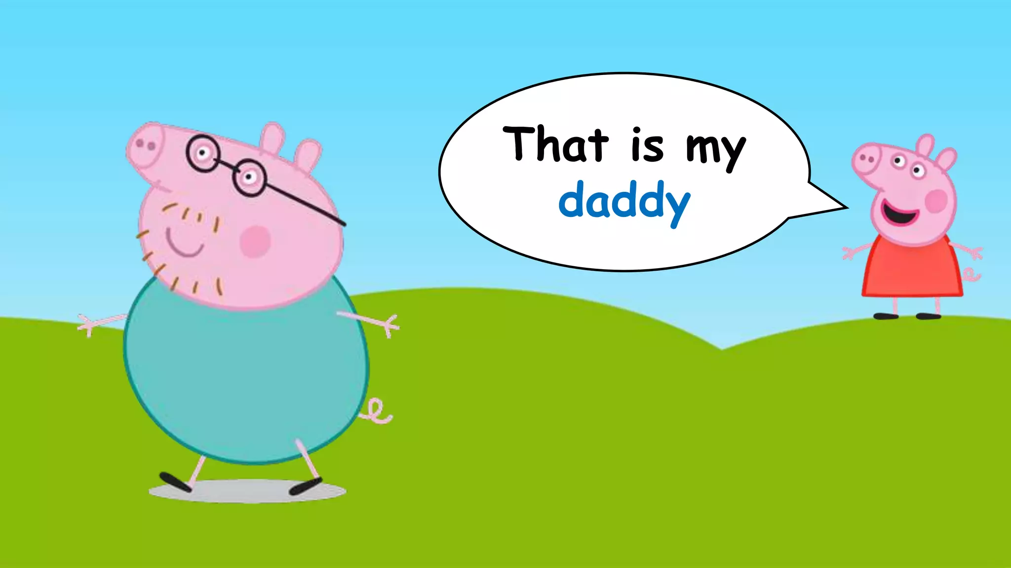 Family members peppa pig family with sound flashcards picture 