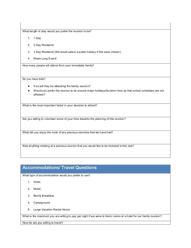 planning survey