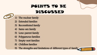 What are the different types of family - different family structures | PPTX