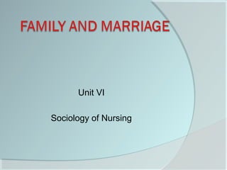 Unit VI
Sociology of Nursing

 