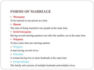 Family and marriage in india | PPTX