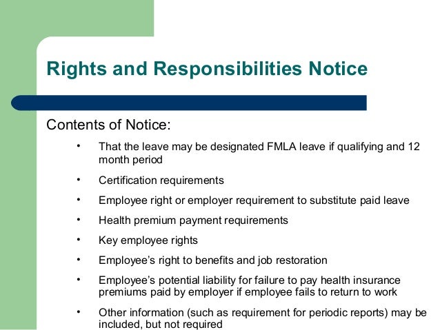 family and medical leave act 01 16 09 updates designation notice fmla form
