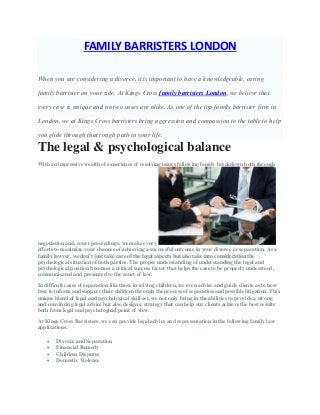Family Barristers London Family Barristers London