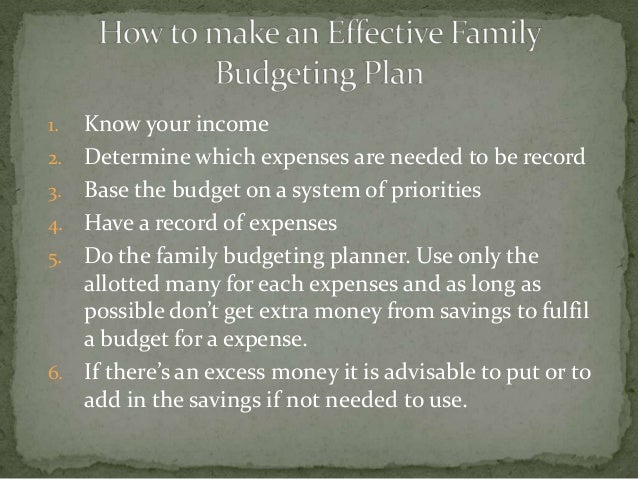 family budgeting