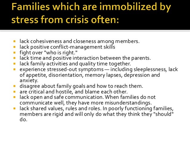Family crisis
