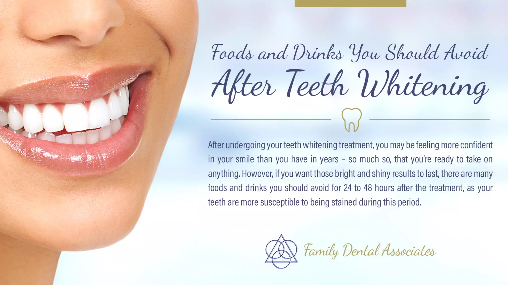 Foods and Drinks You Should Avoid After Teeth Whitening PPT