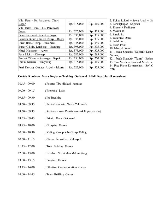 Rundown Acara Gathering Keluarga