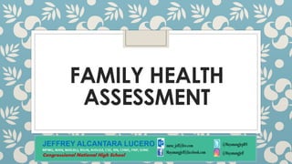 FAMILY HEALTH
ASSESSMENT
 