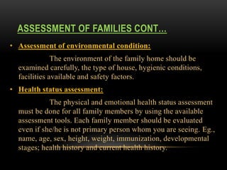 Family Environment Check Family health nursing | PPTX