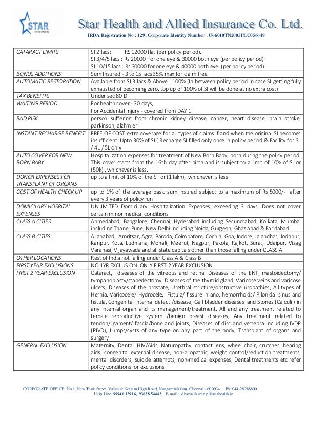 Star Health Insurance Family Health Optima Revised