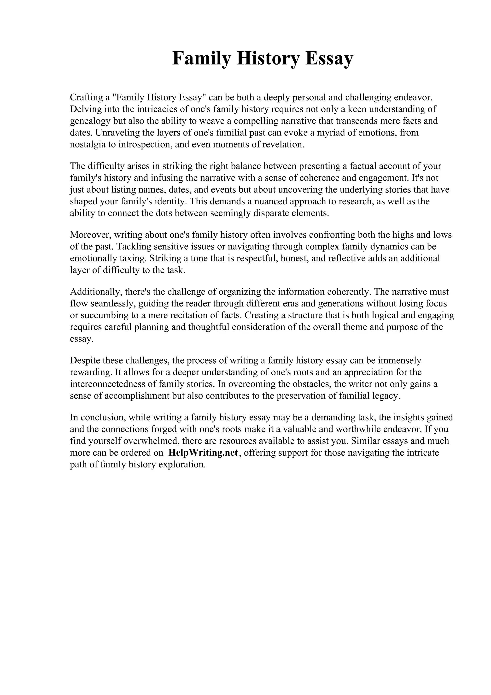 family-history-essay-pdf