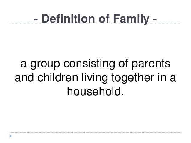 Family In America Definition Of Family